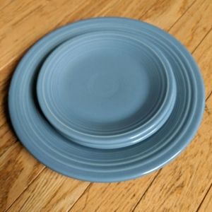 3 Blue Fiesta Plates